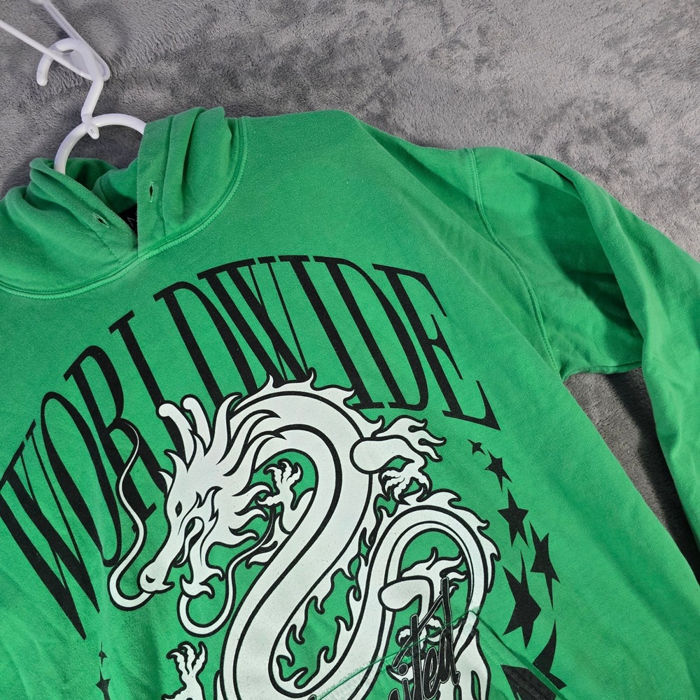 BoohooMAN Hoodie Dragon Graphic Print Pullover Sweatshirt‎ Casual Mens Size M